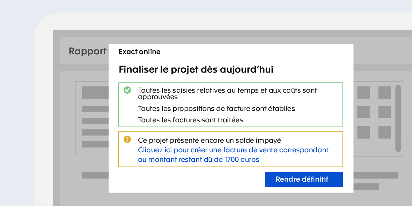Facturation à l’avance, décompte a posteriori