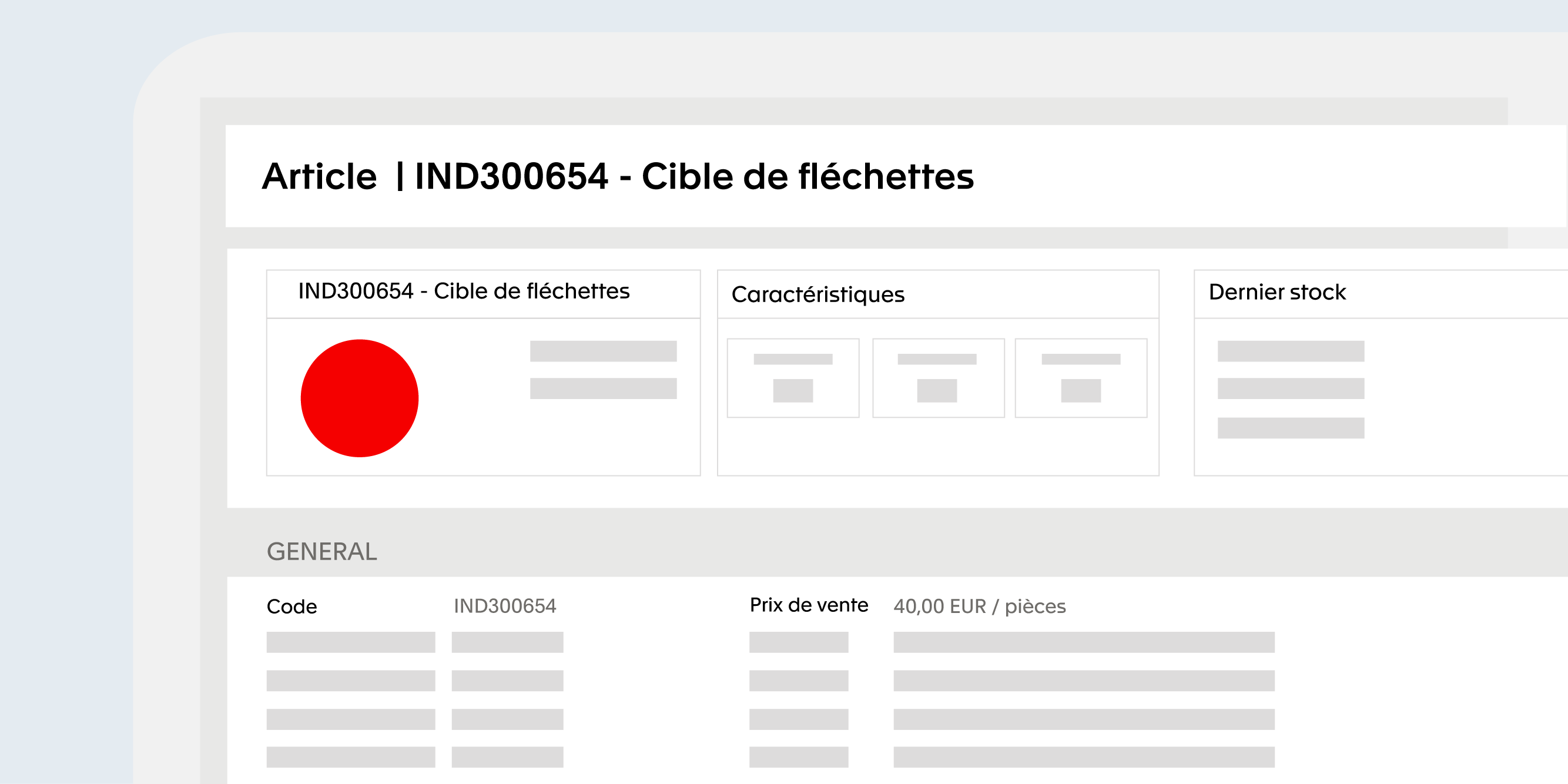 Gestion des articles