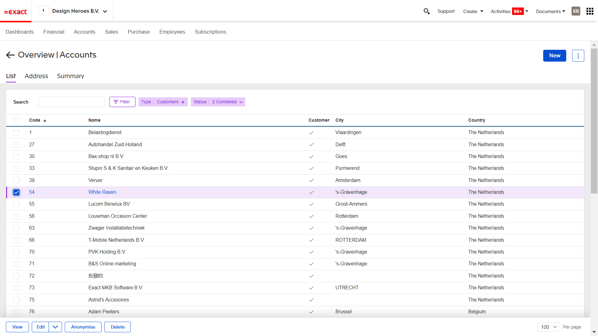 Exact Online New Interface