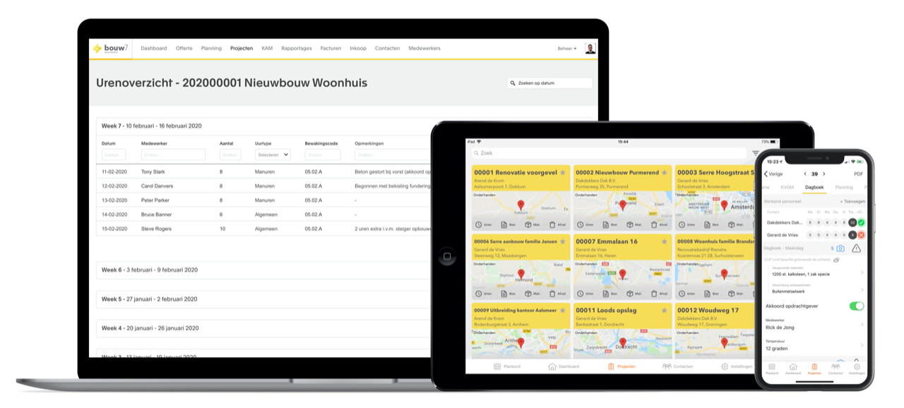 Exact bouw7 apps