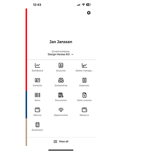 Exact Online New Interface - mobiele app