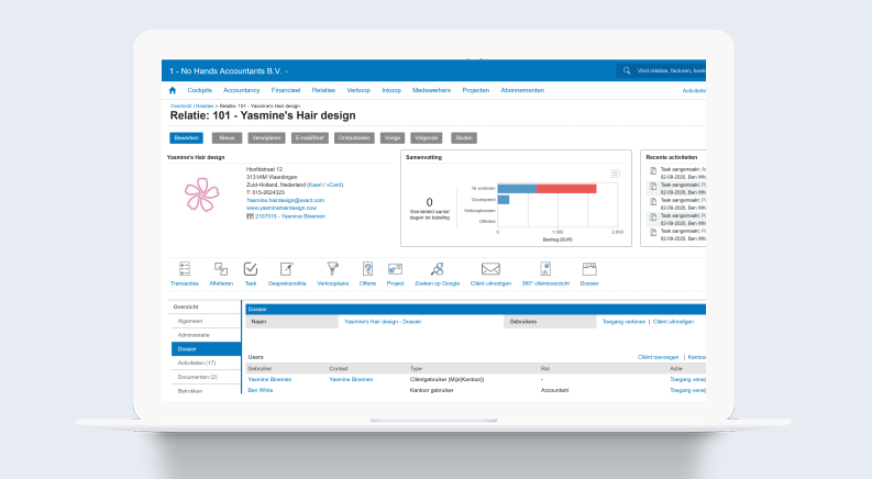 CRM Vragenlijsten voor klanten, oftewel PBCL zit in de software