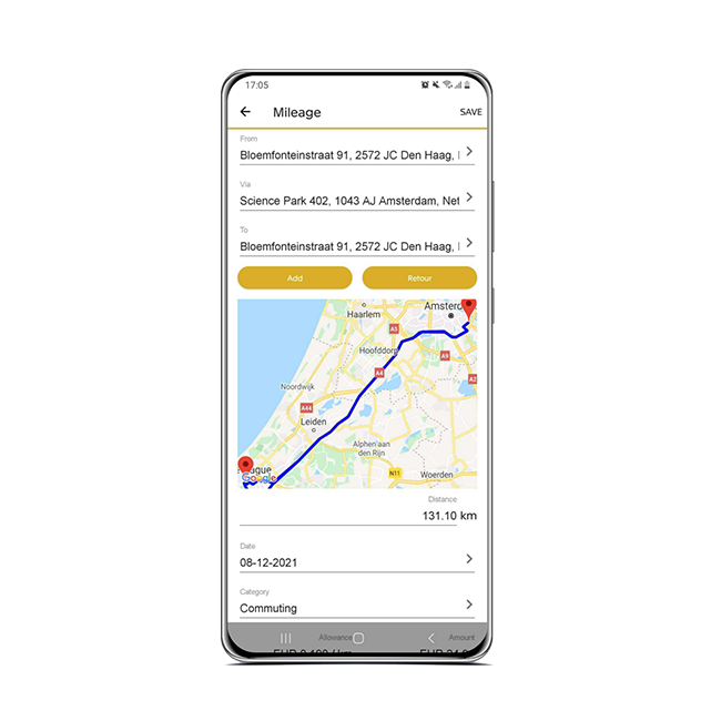Automatically calculate your completed mileage