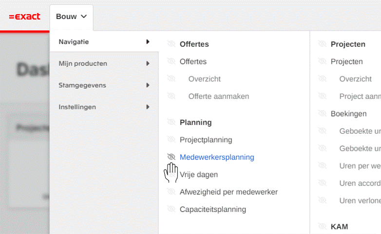 Afbeelding 2: Je menu naar eigen wens samenstellen