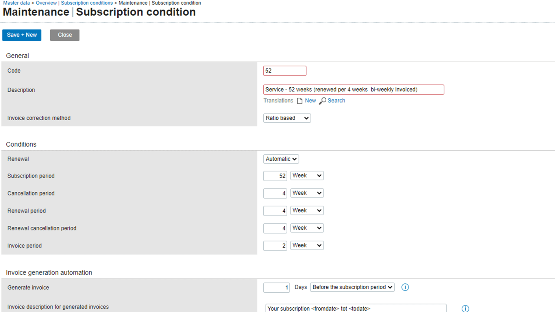 Subscribtion management