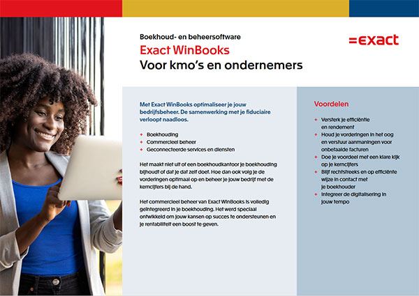 Exact Winbooks voor Ondernemers en KMO’s