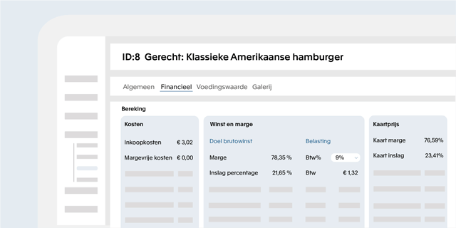Receptuurbeheer met kostprijsinzicht