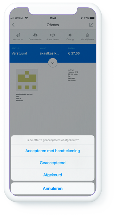 Offerte maken en versturen