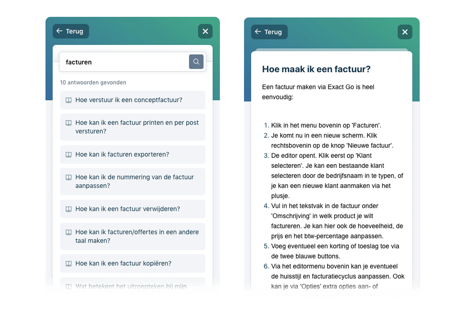 Eenvoudig antwoord op al je vragen met de help-functie in Exact Go