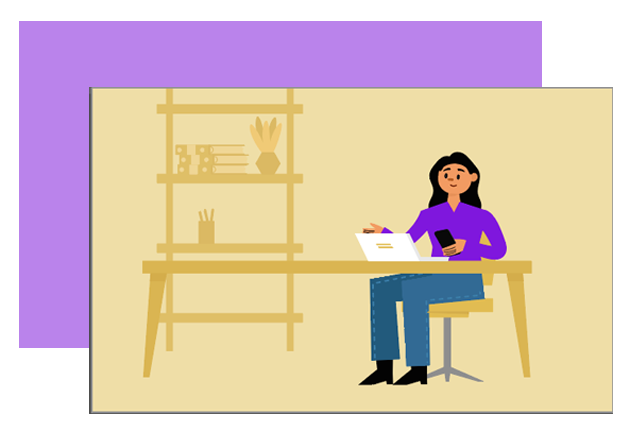 Animatie die rek en strek oefeningen vertoont