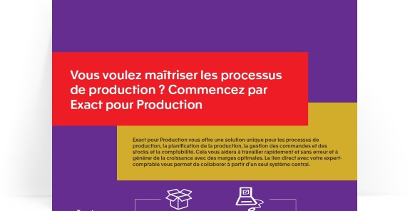 Infographie: Exact pour Production