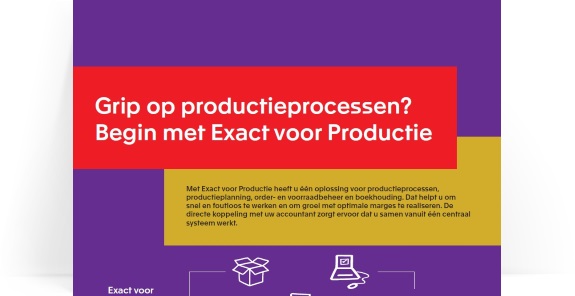 Infographic: Exact voor Productie