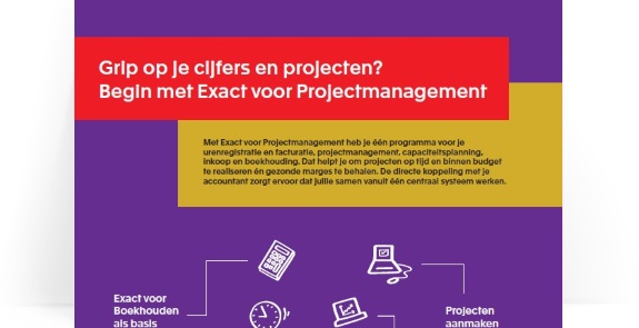Infographic: Exact voor Projectmanagement.
