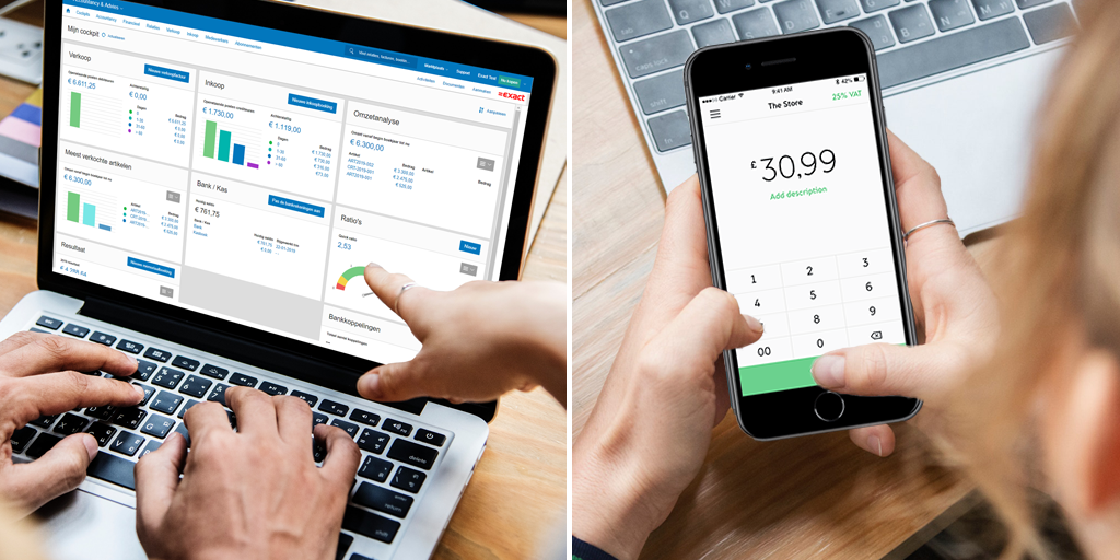 Accountant helpt klant met koppelen iZettle