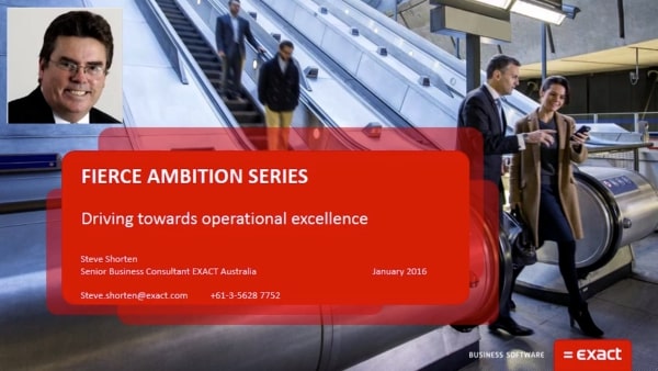 Webinar Driving To Operational Excellence