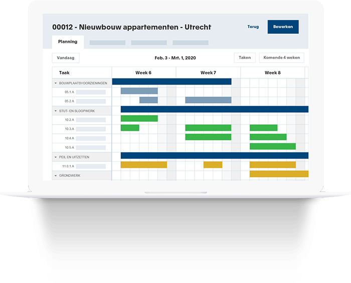 Exact Online Bouw projectmanagement