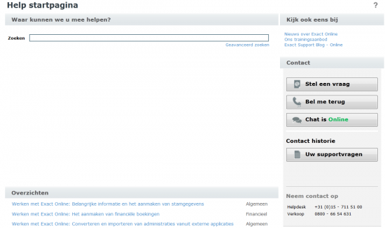 Help Startpagina